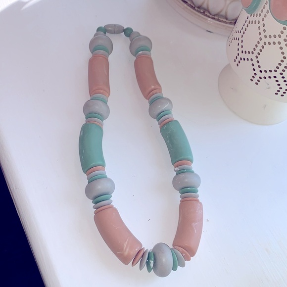 Vintage Retro Choker Necklace and Earring Set 80s Style - Picture 4 of 6